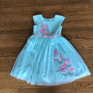 Girl’s Light Blue Rose Dress